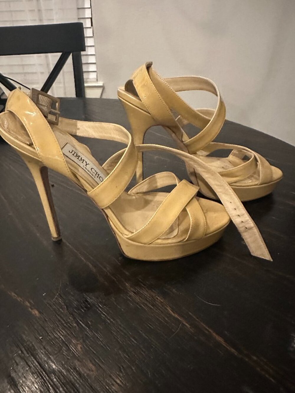 Nude Jimmy Choo Strappy Heels 37.5 (7.5)